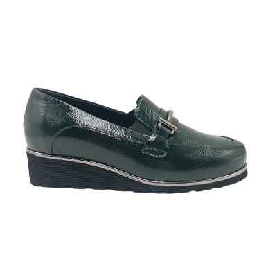 SUSIMODA  Shoes Green leather heel 3 cm