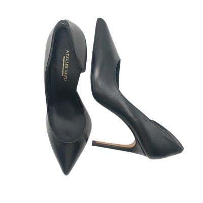 ATELIER VANIA  Shoes black leather heel 11 cm