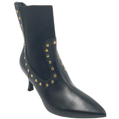 ATELIER VANIA  Shoes black leather heel 9 cm