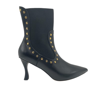 ATELIER VANIA stivaletti in pelle colore nero tacco alto 8-11 cm   donna dal 40 al 45     