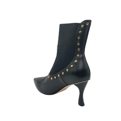 ATELIER VANIA  Shoes black leather heel 9 cm