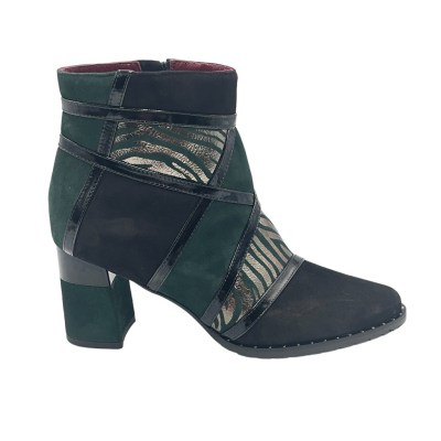 Angela Calzature Numeri Speciali stivaletti in camoscio colore nero tacco medio 4-7 cm   donna dal 32 al 43 numeri speciali    