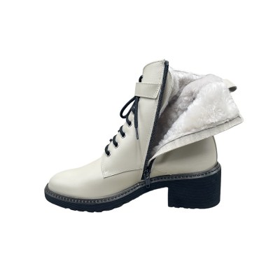 Angela Calzature  Shoes avorio leather heel 3 cm