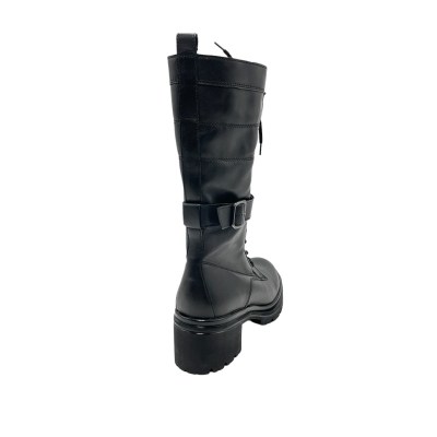 GABOR stivali al ginocchio in pelle colore nero tacco basso 1-4 cm   stivale donna 42.5 e 44 numeri speciali    