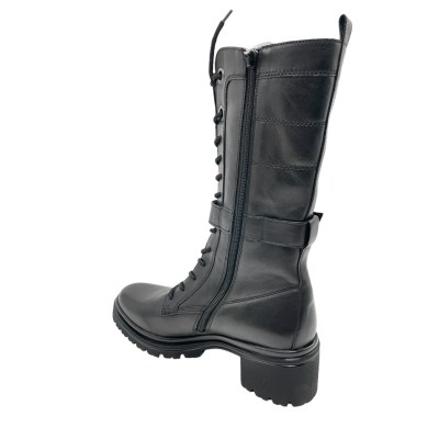 GABOR stivali al ginocchio in pelle colore nero tacco basso 1-4 cm   stivale donna 42.5 e 44 numeri speciali    