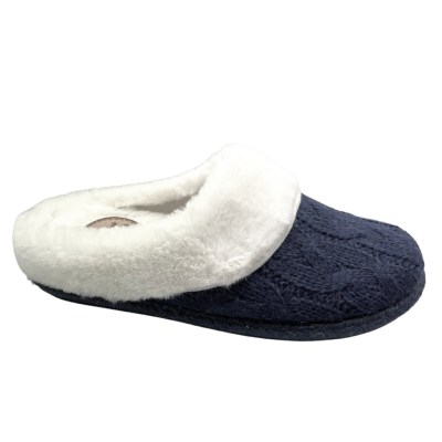 TONI PONS SLIPPERS DELI-SC ciabatta in maglia blu mari fodera in lana soletta estraibile