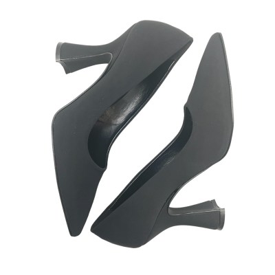 Angela Calzature Elegance decollete in tessuto colore nero tacco alto 8-11 cm   moda e grinta     