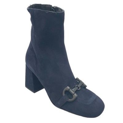 Angela Calzature stivaletti in camoscio colore blu tacco medio 4-7 cm   moda made in italy     