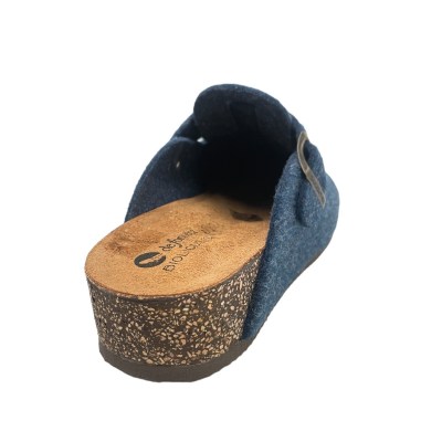 DEFONSECA pantofole ciabatte in lana cotta colore blu tacco basso 1-4 cm   comfort e calore     