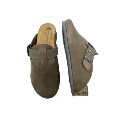 DEFONSECA pantofole ciabatte in nabuk colore marrone tacco basso 1-4 cm   comfort e leggerezza al passo     