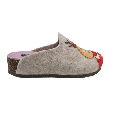 DEFONSECA pantofole ciabatte in lana cotta colore grigio tacco basso 1-4 cm   comfort e allegria     