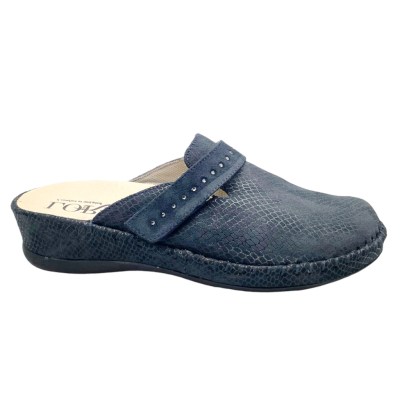 LOREN M2952 blue slipper slipper for women with velcro closure