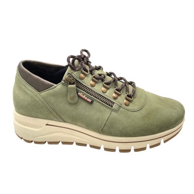 Mephisto Mobils GWENN scarpa per donna verde sportiva lacci e lampo sneaker