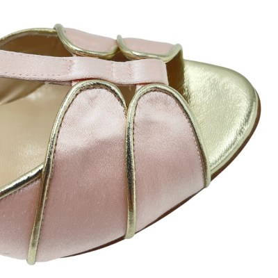 Angela Calzature Elegance  Shoes Pink satin heel 7 cm