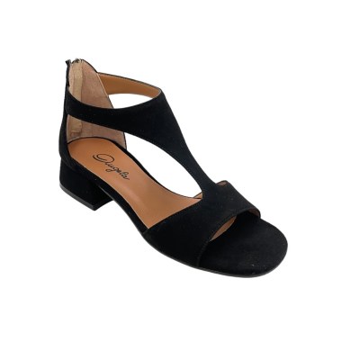 Angela Calzature sandali in camoscio colore nero tacco basso 1-4 cm   numeri 33,34,42 donna numeri speciali    