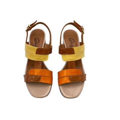 Angela Calzature sandali in pelle colore marrone tacco medio 4-7 cm   made in Italy 33,34 donna numeri speciali    