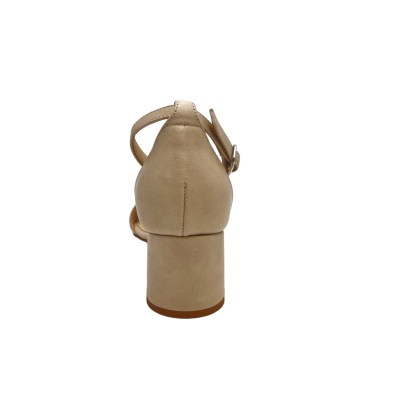 Angela Calzature sandali in pelle colore beige tacco medio 4-7 cm   artigianato made in italy numeri speciali    