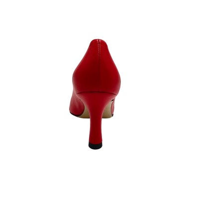 Angela Calzature Elegance decollete in pelle colore rosso tacco medio 4-7 cm   artigianato made in italy numeri speciali    