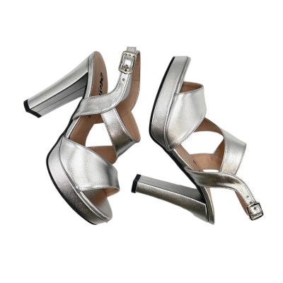 Melluso Elegance sandali in ecopelle colore grigio tacco alto 8-11 cm   eleganza numeri 33, 34 donna numeri speciali    