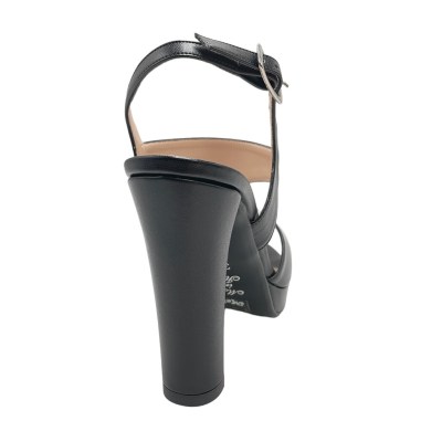 Melluso Elegance sandali in ecopelle colore nero tacco alto 8-11 cm   eleganza numeri 33, 34 donna numeri speciali    