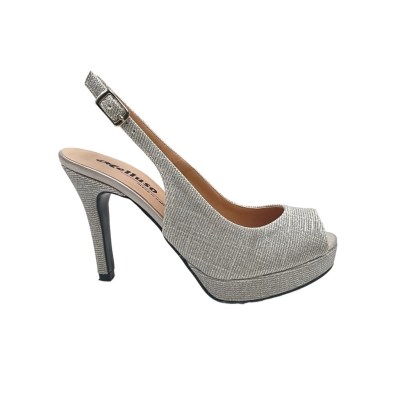 Melluso Elegance special numbers Shoes Silver tessuto galassia heel 10 cm