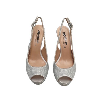 Melluso Elegance special numbers Shoes Silver tessuto galassia heel 10 cm
