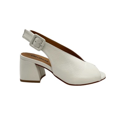 MELLUSO sandali in pelle colore bianco tacco medio 4-7 cm   numeri 33,34 donna numeri speciali    