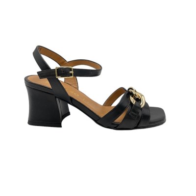 MELLUSO sandali in pelle colore nero tacco medio 4-7 cm   made in italy 33,34 donna numeri speciali    