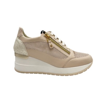 MELLUSO sneakers in pelle colore beige tacco basso 1-4 cm   numeri dal 34 al 44 donna numeri speciali    