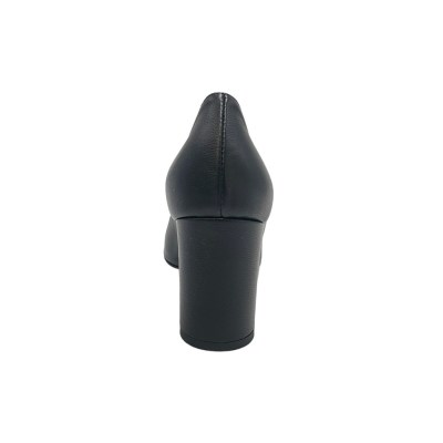 Angela Calzature Elegance decollete in pelle colore nero tacco medio 4-7 cm   classe e comfort 32,33,34, 41,42,43 numeri speciali    