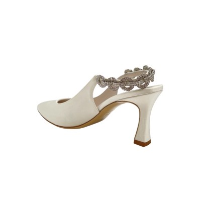Angela calzature Sposa  Shoes White satin heel 7 cm