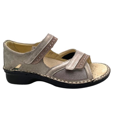 LOREN M2973 scarpa sandalo per donna extra large elasticizzata regolabile soletta estraibile