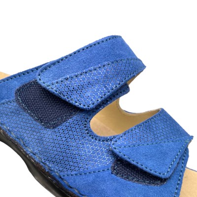  LOREN M2981 ciabatta pantofola aperta regolabile con soletta estraibile bluette