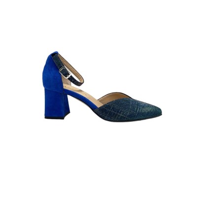 Angela Calzature Elegance special numbers Shoes Blue tessuto galassia heel 6 cm