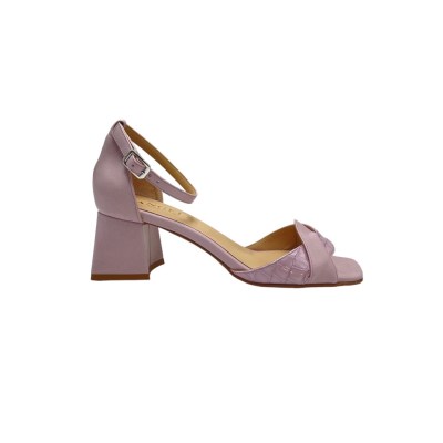 Angela Calzature Elegance sandali in pelle colore lilla tacco medio 4-7 cm   made in italy dal 33 al 44 donna numeri speciali    