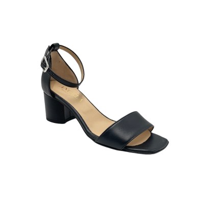 Angela Calzature sandali in pelle colore nero tacco medio 4-7 cm   made in italy 33,34 donna numeri speciali    