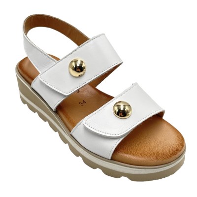 Angela Calzature sandali in pelle colore bianco tacco basso 1-4 cm   numeri piccoli donna made in italy numeri speciali    