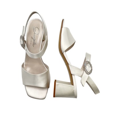 Angela calzature Sposa special numbers Shoes White satin heel 6 cm