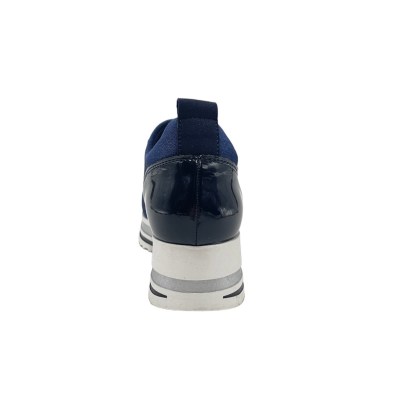 COMART calzaturificio sneakers in tessuto colore blu tacco basso 1-4 cm   comodità made in italy     