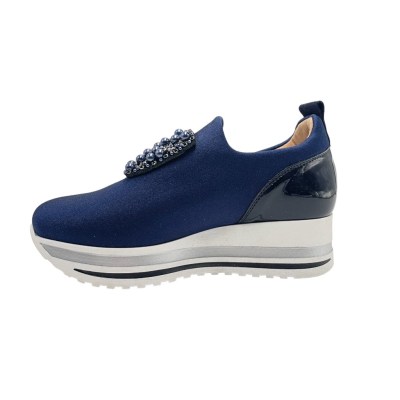COMART calzaturificio  Shoes Blue Fabric heel 4 cm