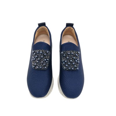 COMART calzaturificio  Shoes Blue Fabric heel 4 cm