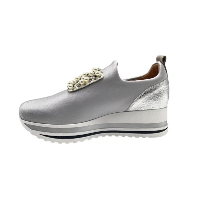 COMART calzaturificio sneakers in tessuto colore grigio tacco basso 1-4 cm   comodità made in italy     