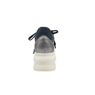 COMART calzaturificio sneakers in tessuto colore blu tacco medio 4-7 cm   comodità made in italy     
