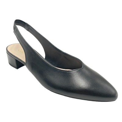 GABOR decollete in pelle colore nero tacco basso 1-4 cm   donna dal 41 al 44 numeri speciali    