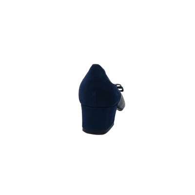 Calzaturificio Le Tulip decollete in pelle colore blu tacco basso 1-4 cm   made in italy 33,34,42,43,44 donna numeri speciali    