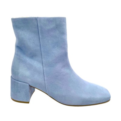 GABOR 22.980.26 stivaletto per donna anckle boot azzurro con cerniera 42 42,5 43 44 tacco blocchetto