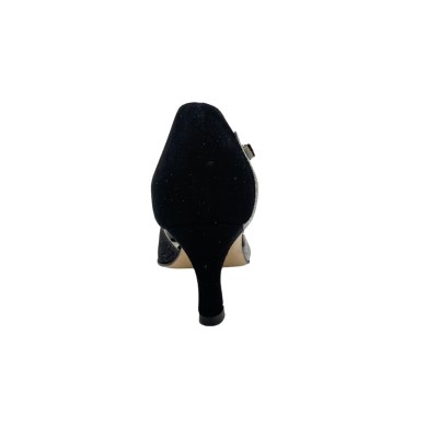 Angela Calzature standard numbers Shoes black chamois heel 7 cm