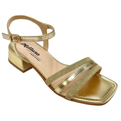 MELLUSO special numbers Shoes Gold leather heel 4 cm