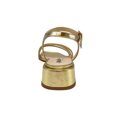 MELLUSO sandali in pelle colore oro tacco basso 1-4 cm   34 donna made in italy numeri speciali    