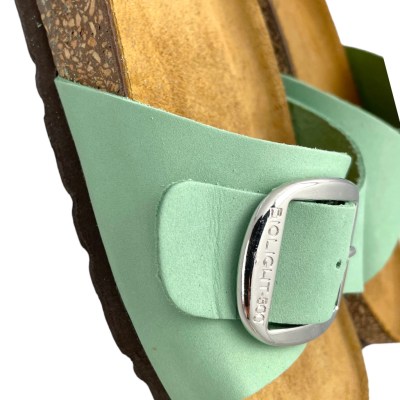 DE FONSECA BIOLIGHT Cesena pantofola ciabatta stile birk sandalo verde fibbia anatomico